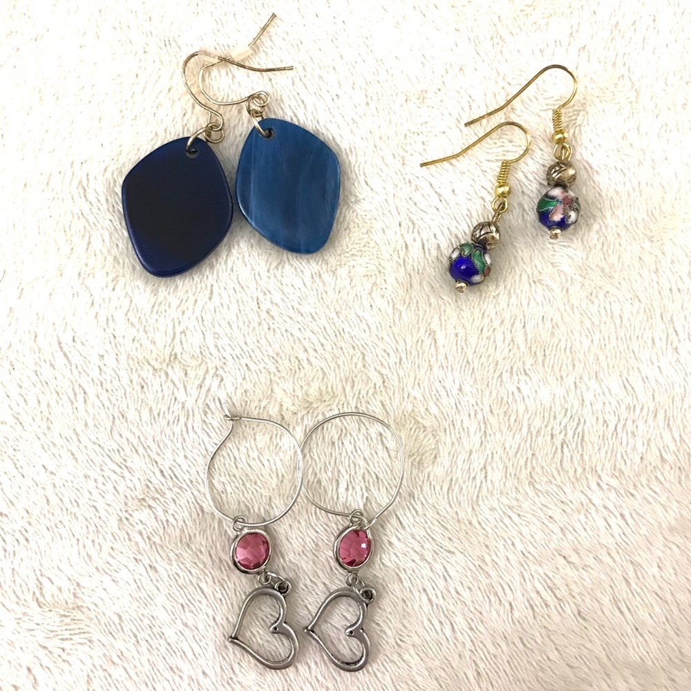 💙 Set of 3 Earrings